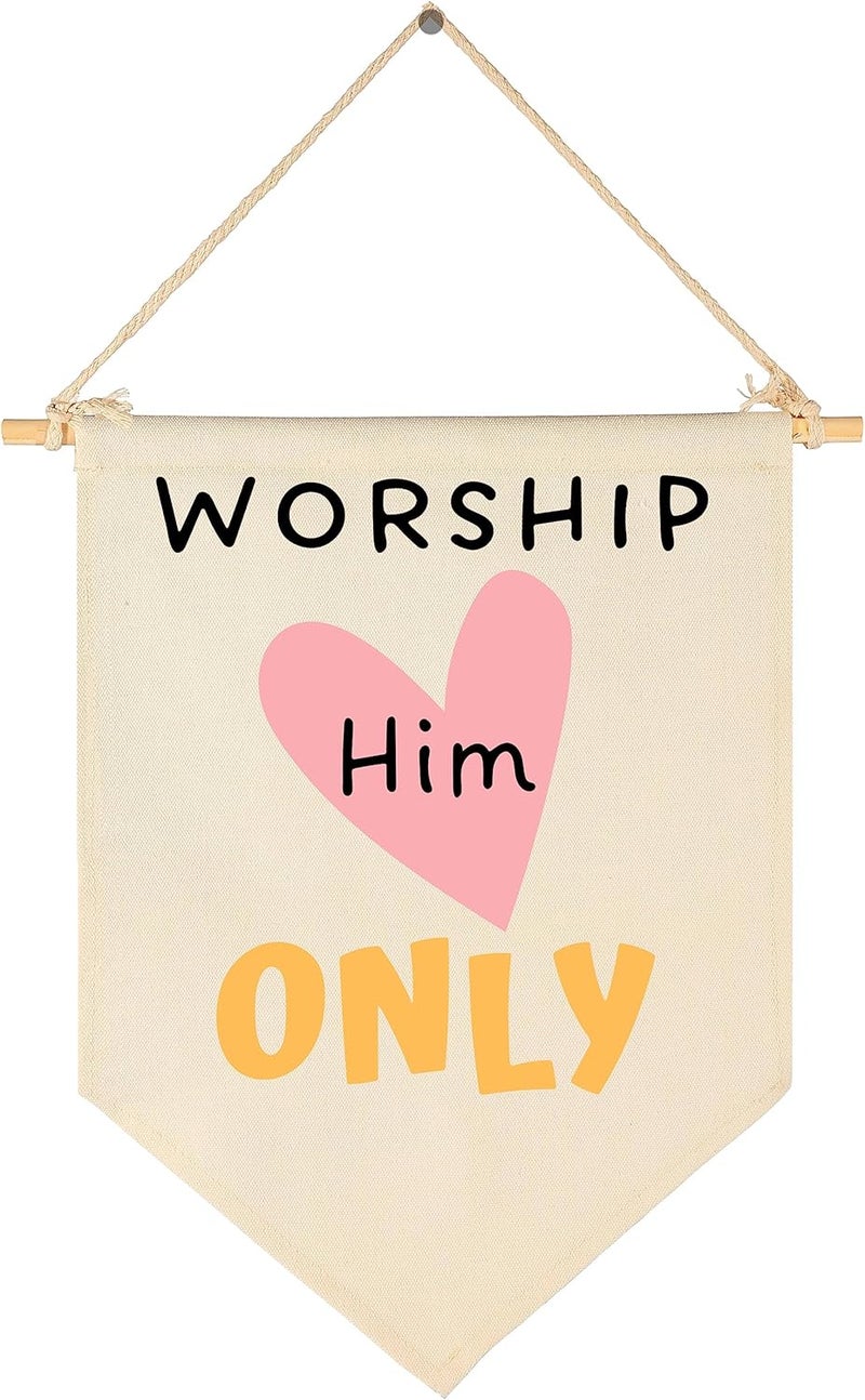 Sioial The 10 Commandments Sign-God's Rules-Bible Verse Decor-Flag Gifts for Boys Girls Kids-Banner Wall Sign Gift for Sunday Teach Room,Classroom,Nursery,Baby Room,Reading House,Playroom Bedroom,Front Door - Image 1